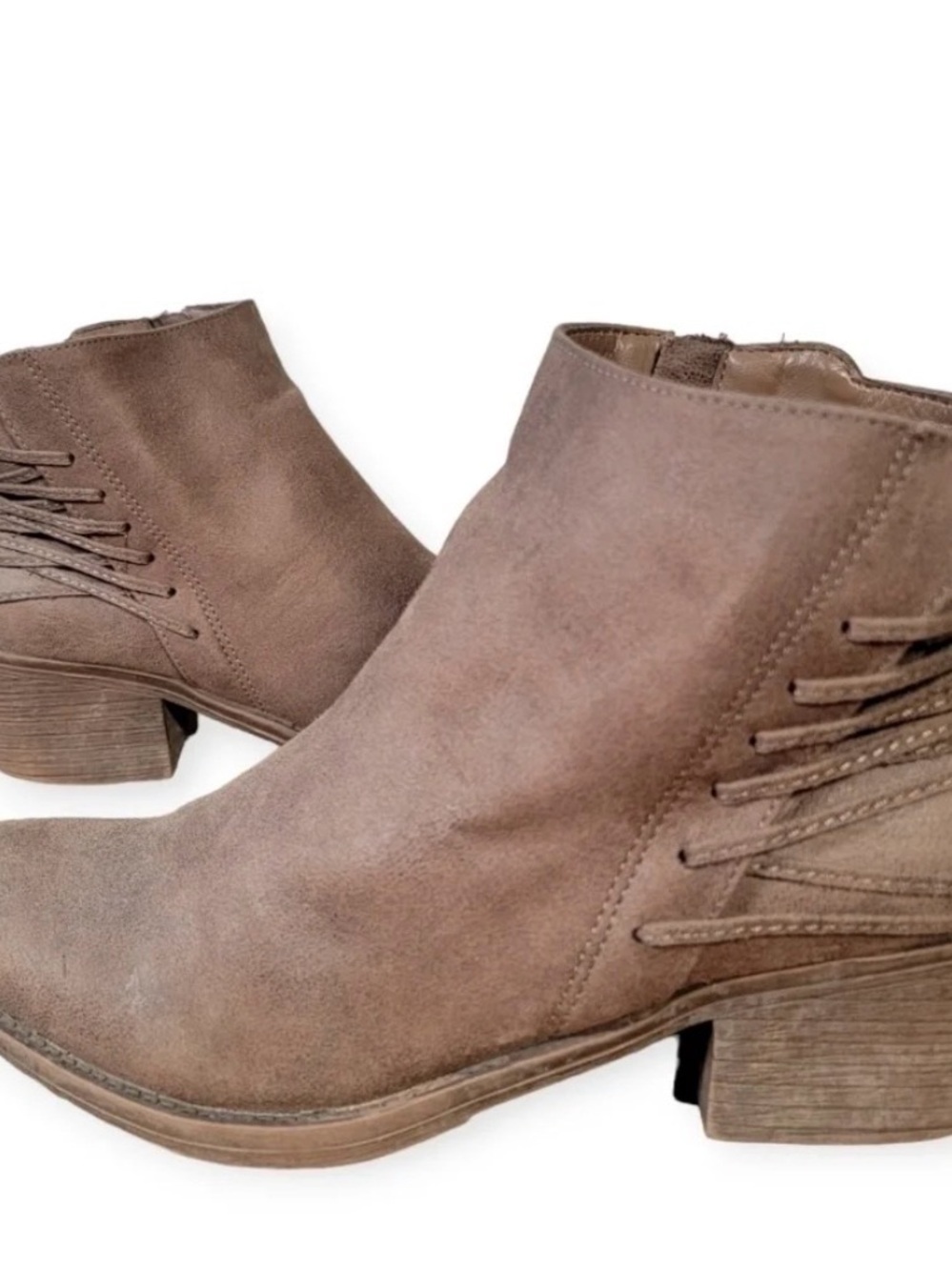 Volatile Taupe Brown Ankle Booties with Side Zip - Picture 6 of 6